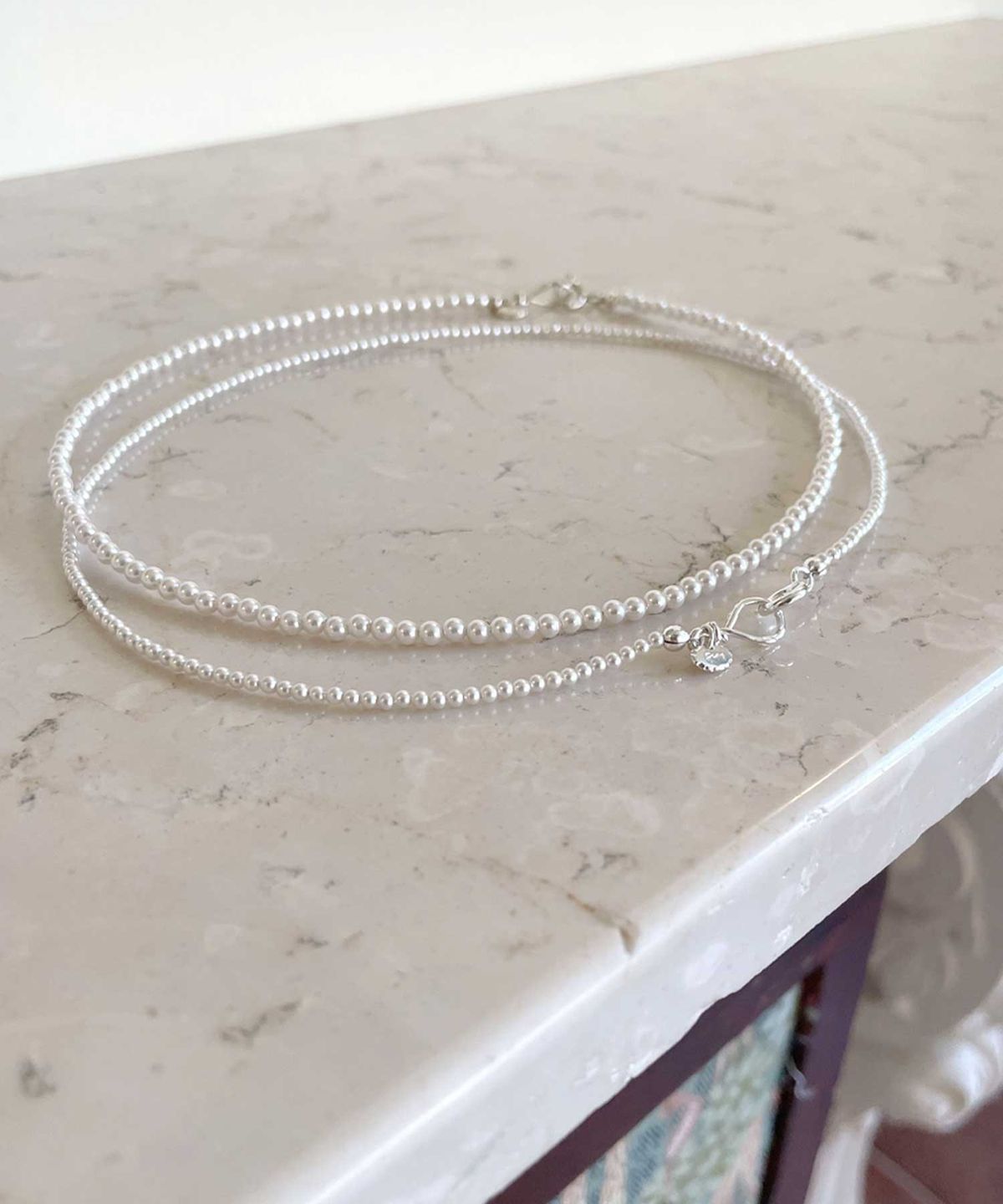 펄시(PERSY) SEED PEARL SILVER NECKLACE