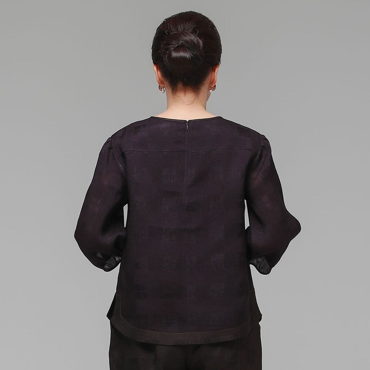하랑한복(HARANG HANBOK) 솔길드리 여름 여성 인견 블라우스 보라