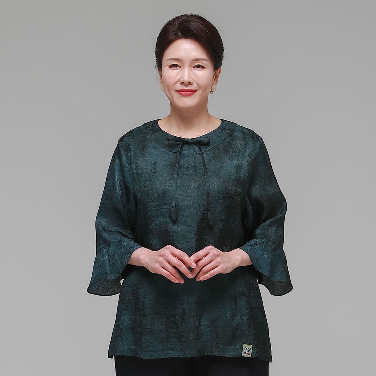 하랑한복(HARANG HANBOK) 사랑드리 여름 여성 인견 블라우스 카키