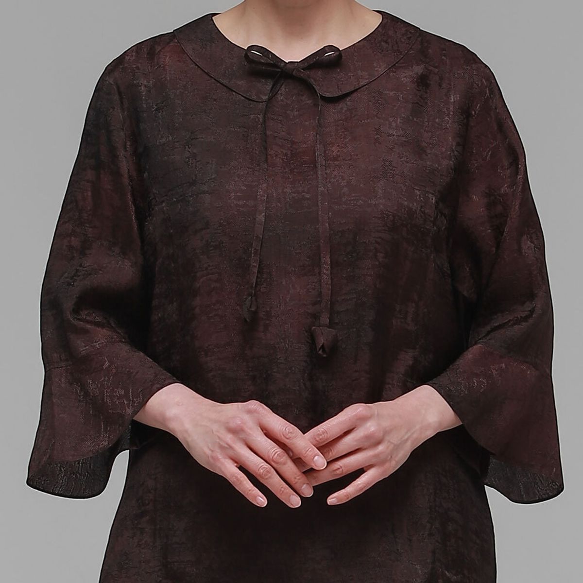 하랑한복(HARANG HANBOK) 사랑드리 여름 여성 인견 블라우스 브라운