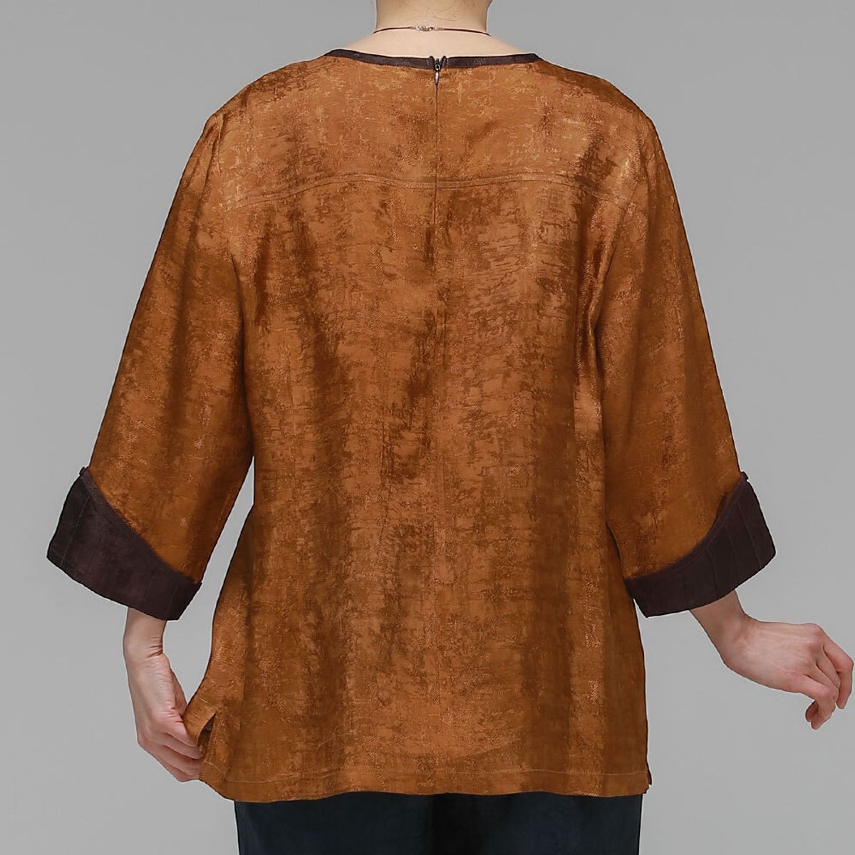 하랑한복(HARANG HANBOK) 바람드리 여름 여성 인견 블라우스 머스타드