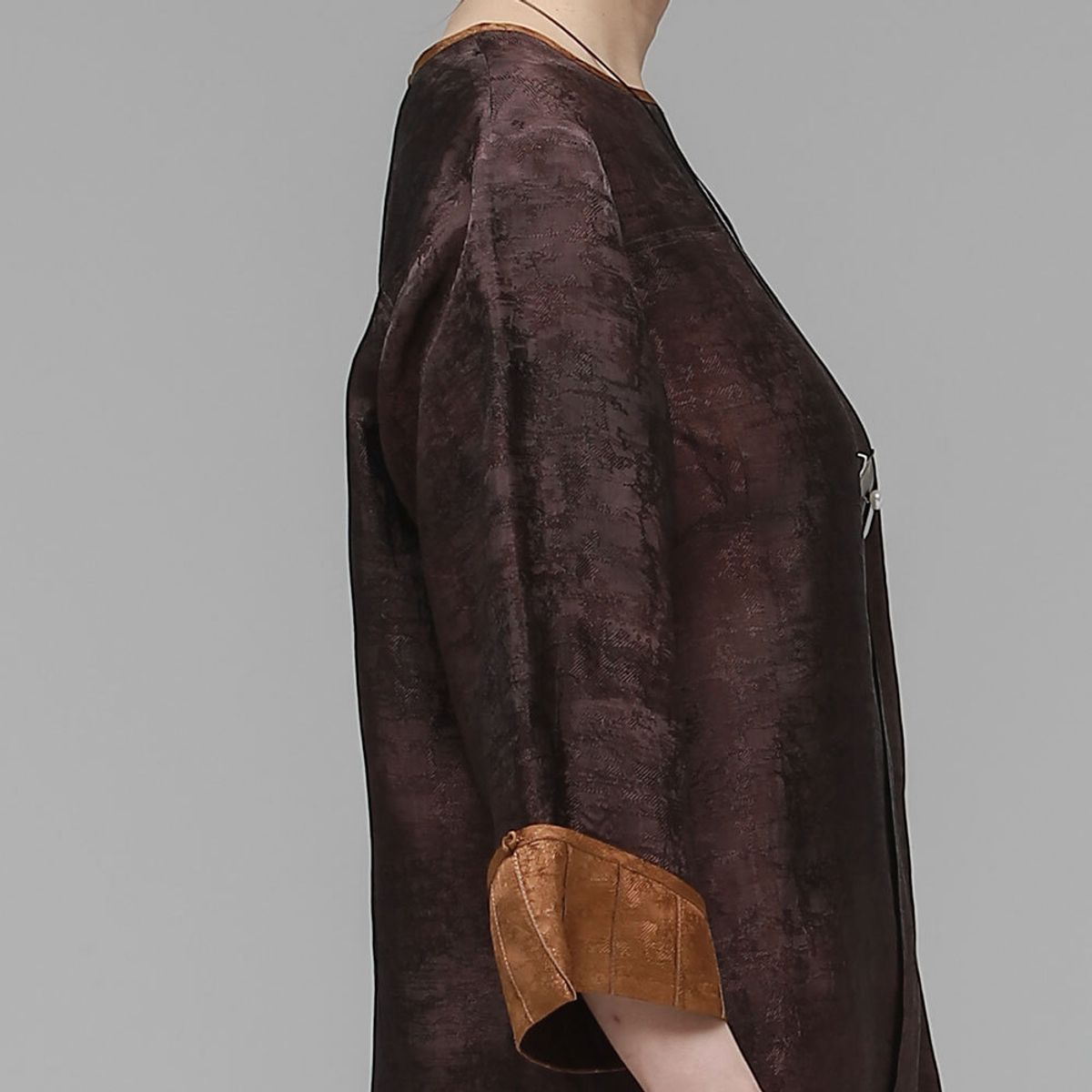 하랑한복(HARANG HANBOK) 바람드리 여름 여성 인견 블라우스 브라운