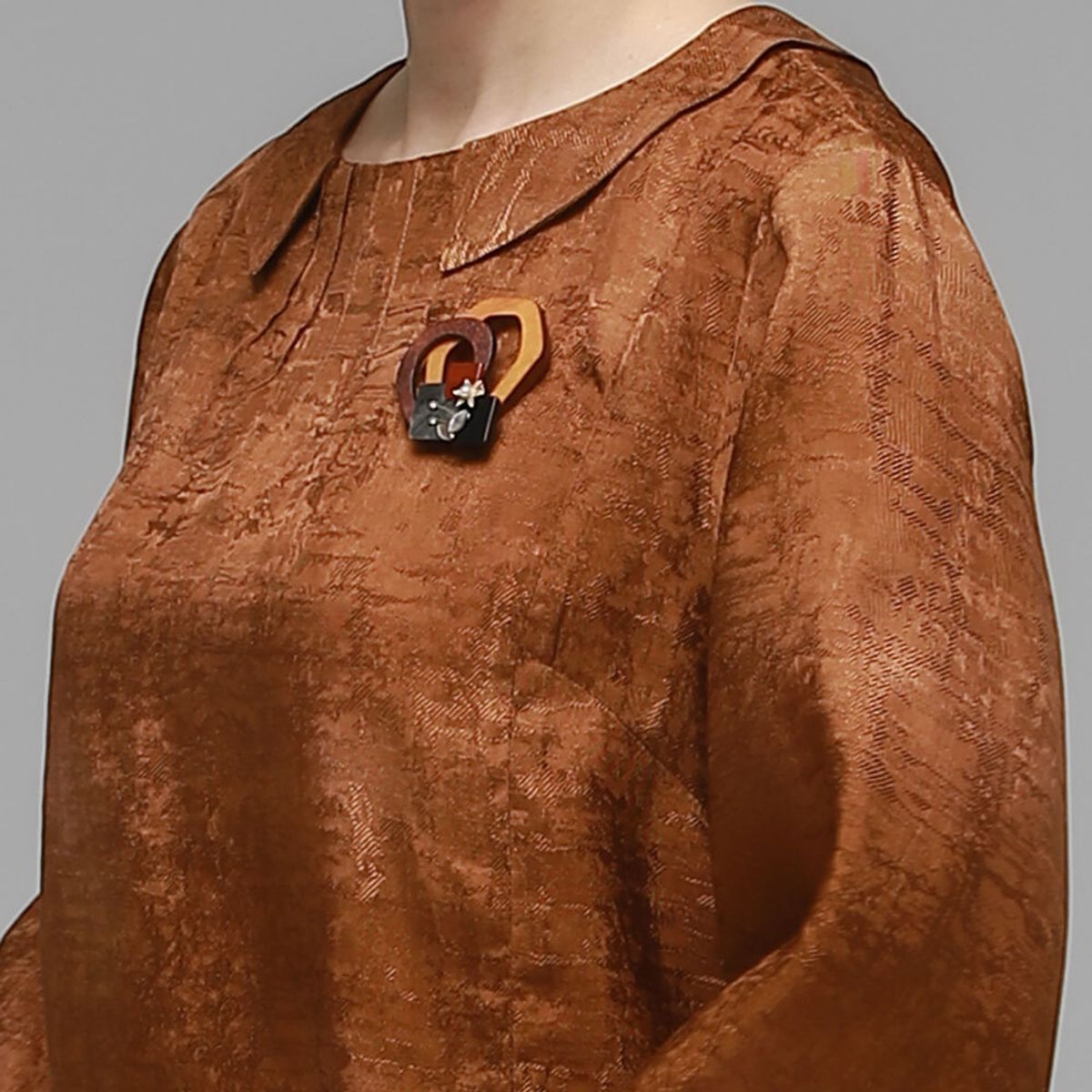하랑한복(HARANG HANBOK) 소담드리 여름 여성 인견 블라우스 머스타드