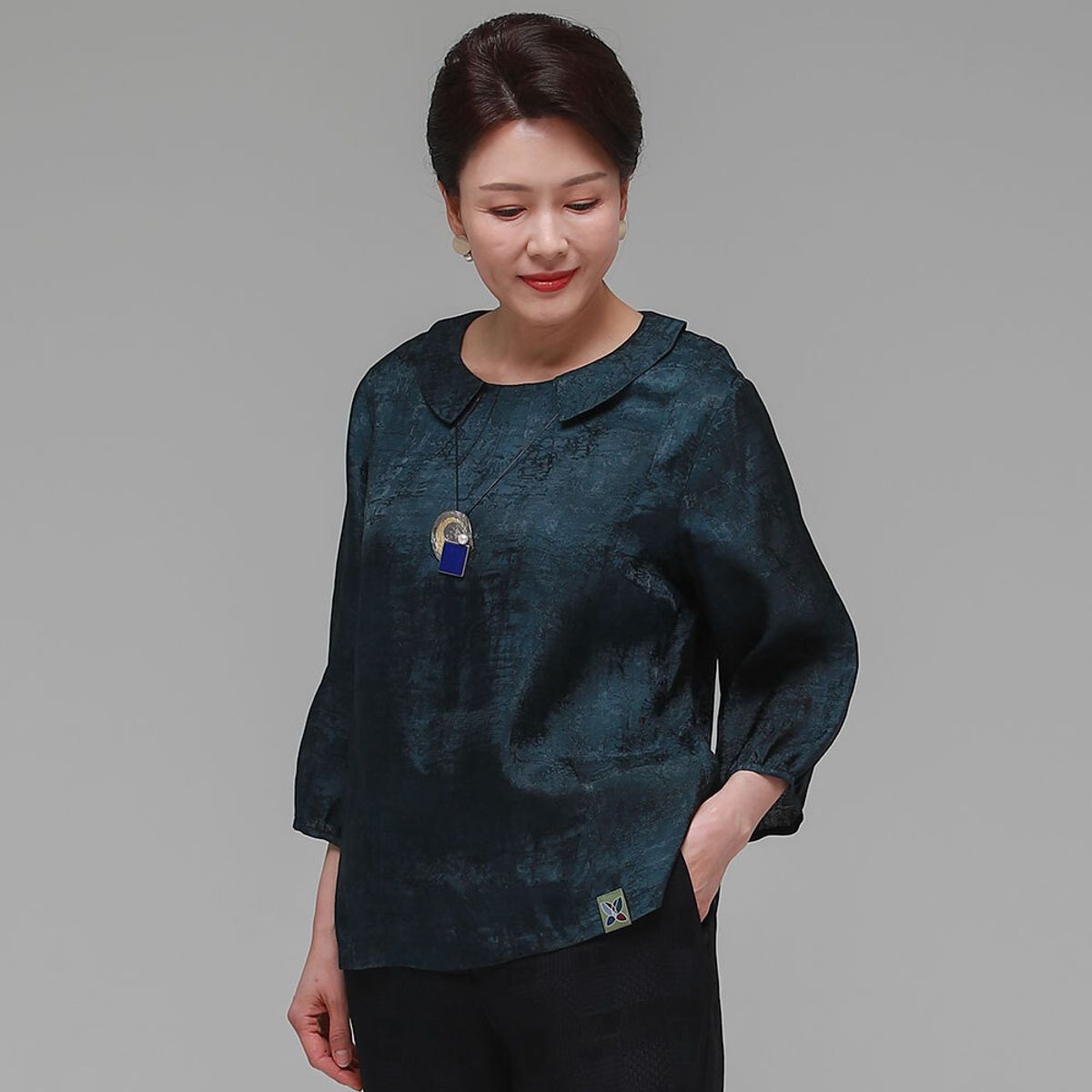 하랑한복(HARANG HANBOK) 소담드리 여름 여성 인견 블라우스 북청