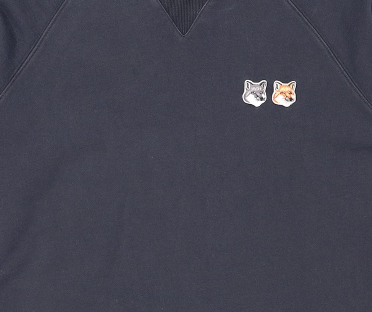 메종 키츠네(MAISON KITSUNE) 더블 폭스헤드 스웨트셔츠 FM00358KM0002 P195 BLACK M