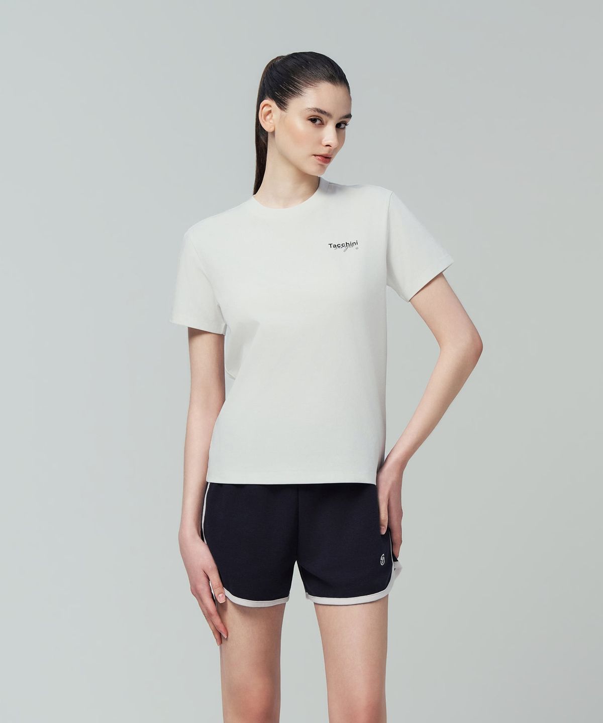 세르지오 타키니(SERGIO TACCHINI) U 그래픽 레귤러핏 티셔츠 (White)
