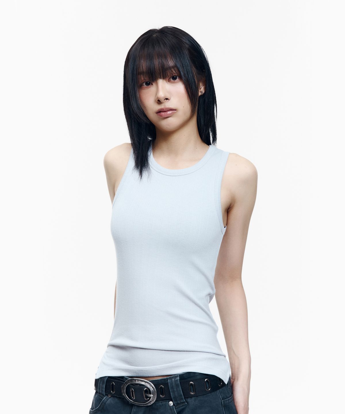 아캄(AAKAM) 2-Piece Layered Sleeveless (Black)