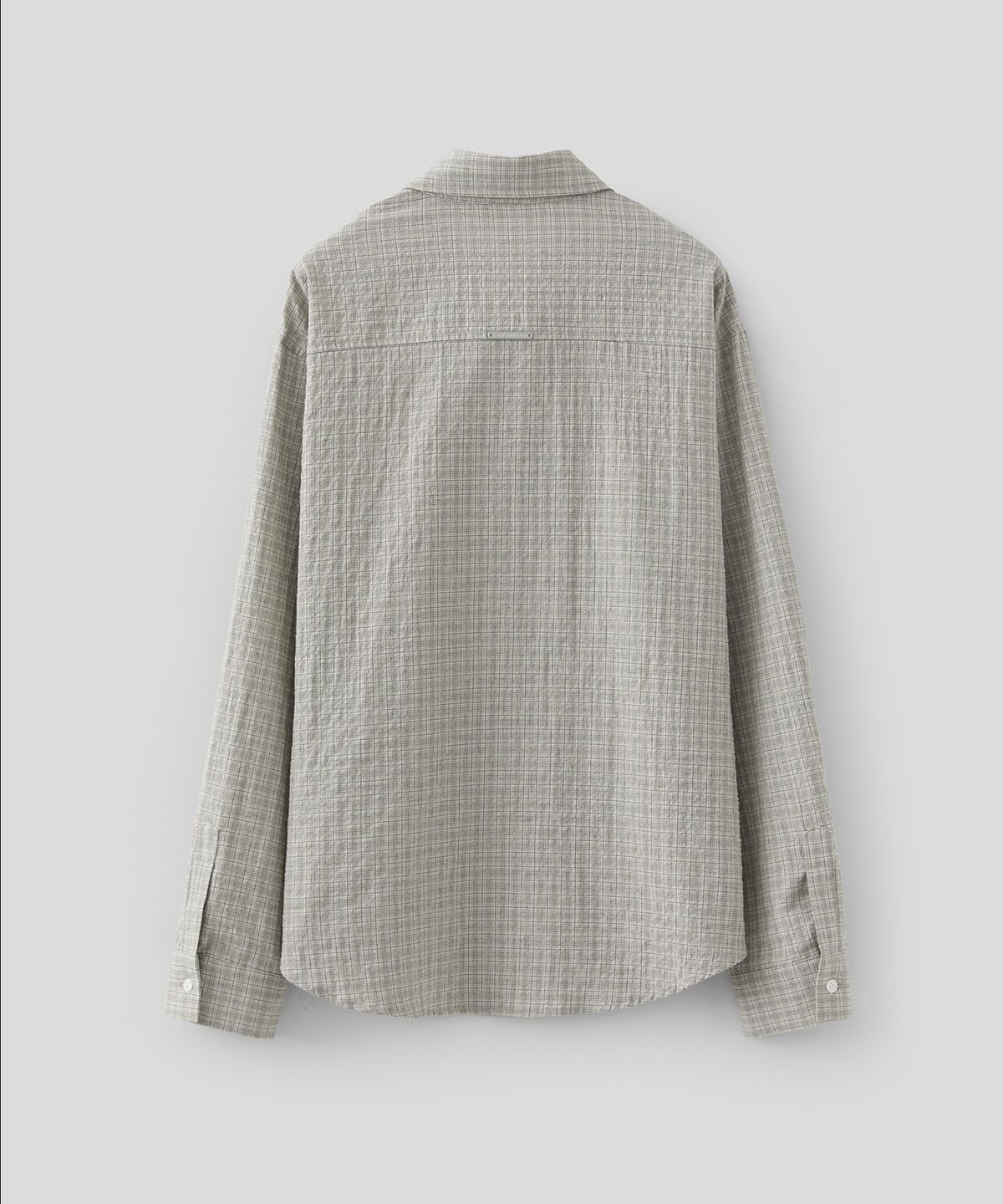 로우넬라인(LOW NELLINE) LORNA CHECKERED POCKET OVERSIZED SHIRT_BAIGE