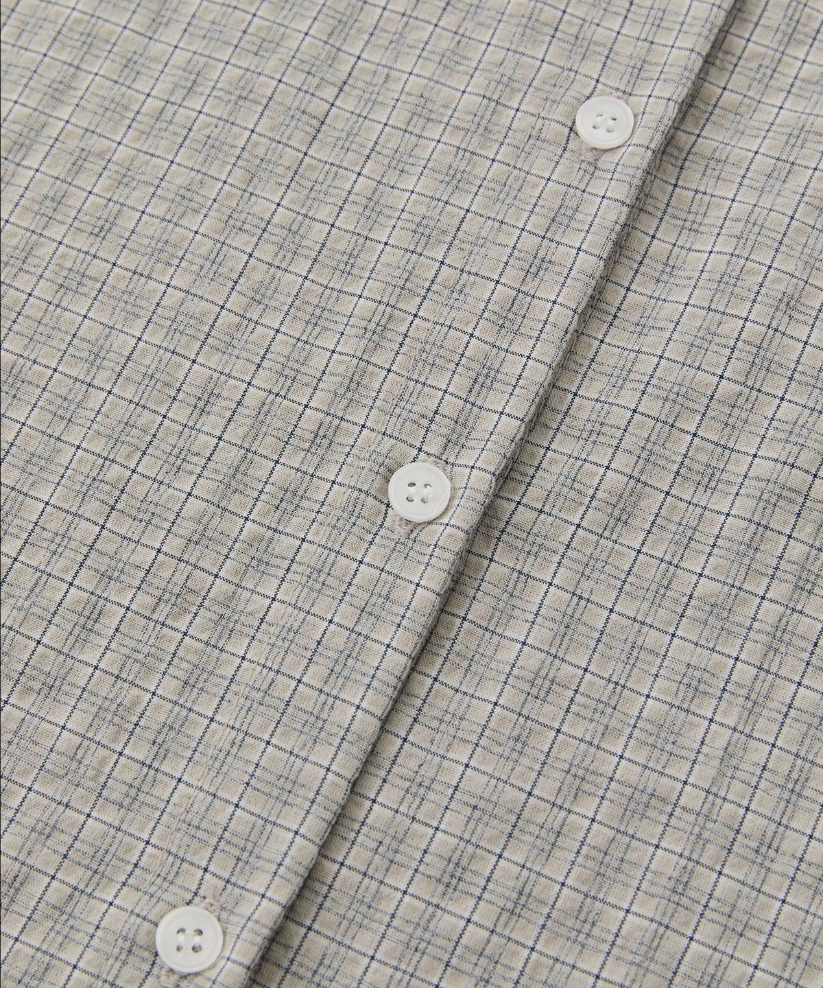 로우넬라인(LOW NELLINE) LORNA CHECKERED POCKET OVERSIZED SHIRT_BAIGE