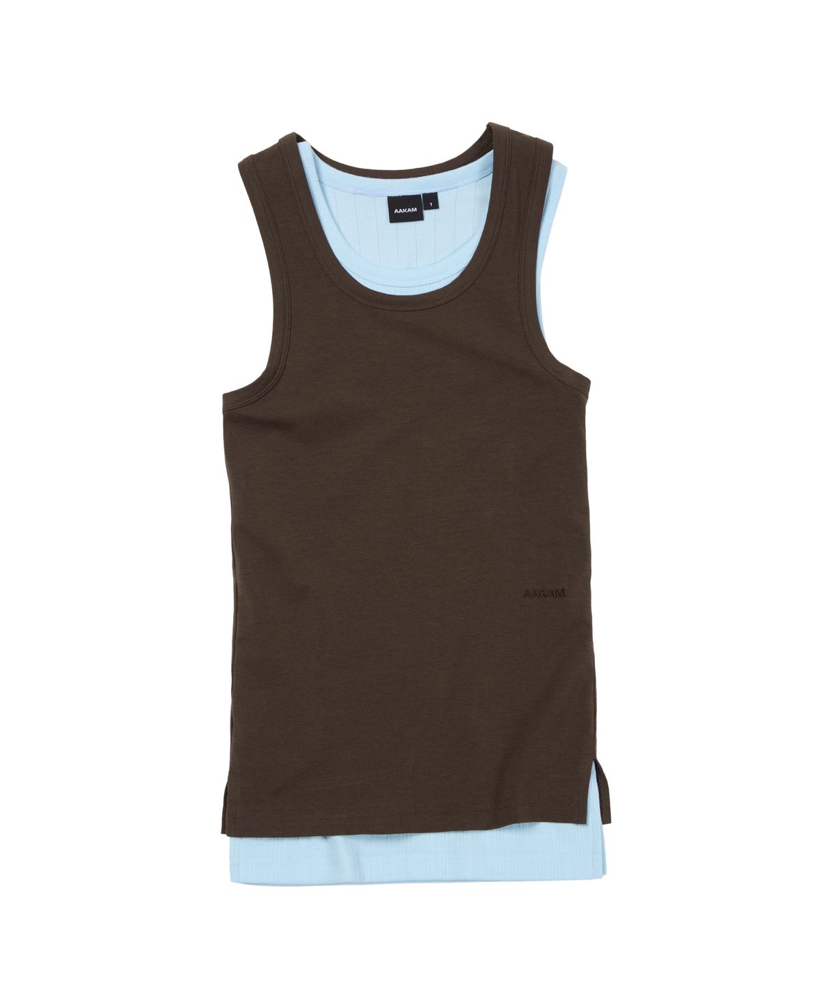 아캄(AAKAM) 2-Piece Layered Sleeveless (Brown)