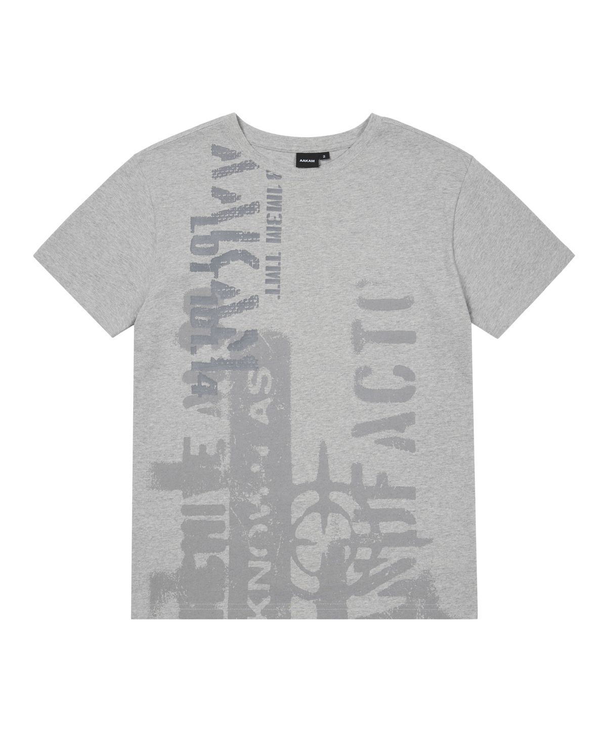아캄(AAKAM) Aim Lettering Half Top (Gray)