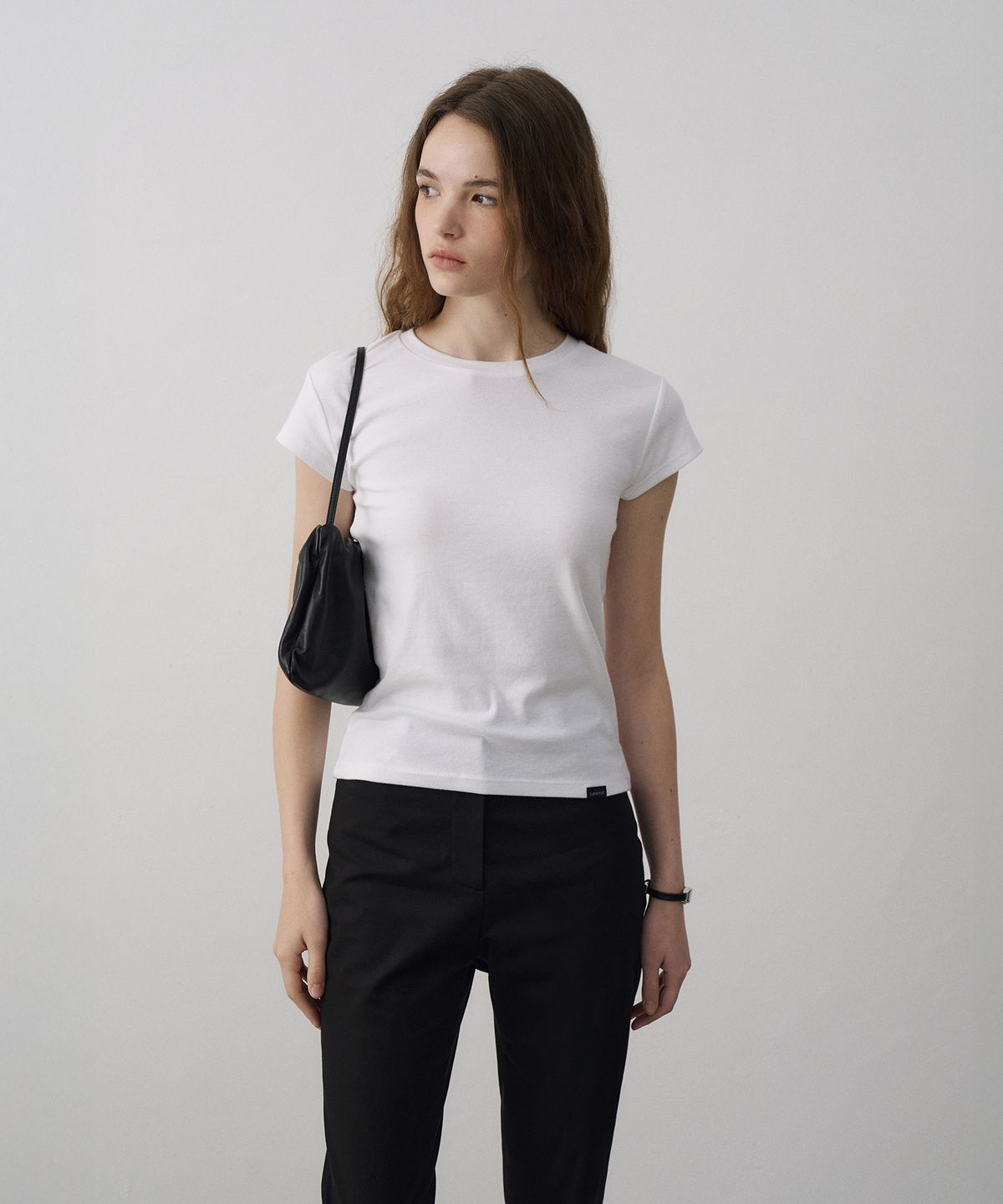 라메레이(LAMEREI) 90s Round Cap Sleeve T-Shirt[LMBFSUTT628]-3color