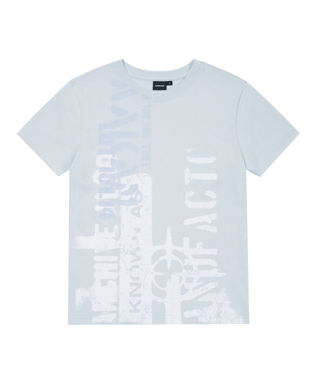 아캄(AAKAM) Aim Lettering Half Top (Sky Blue)
