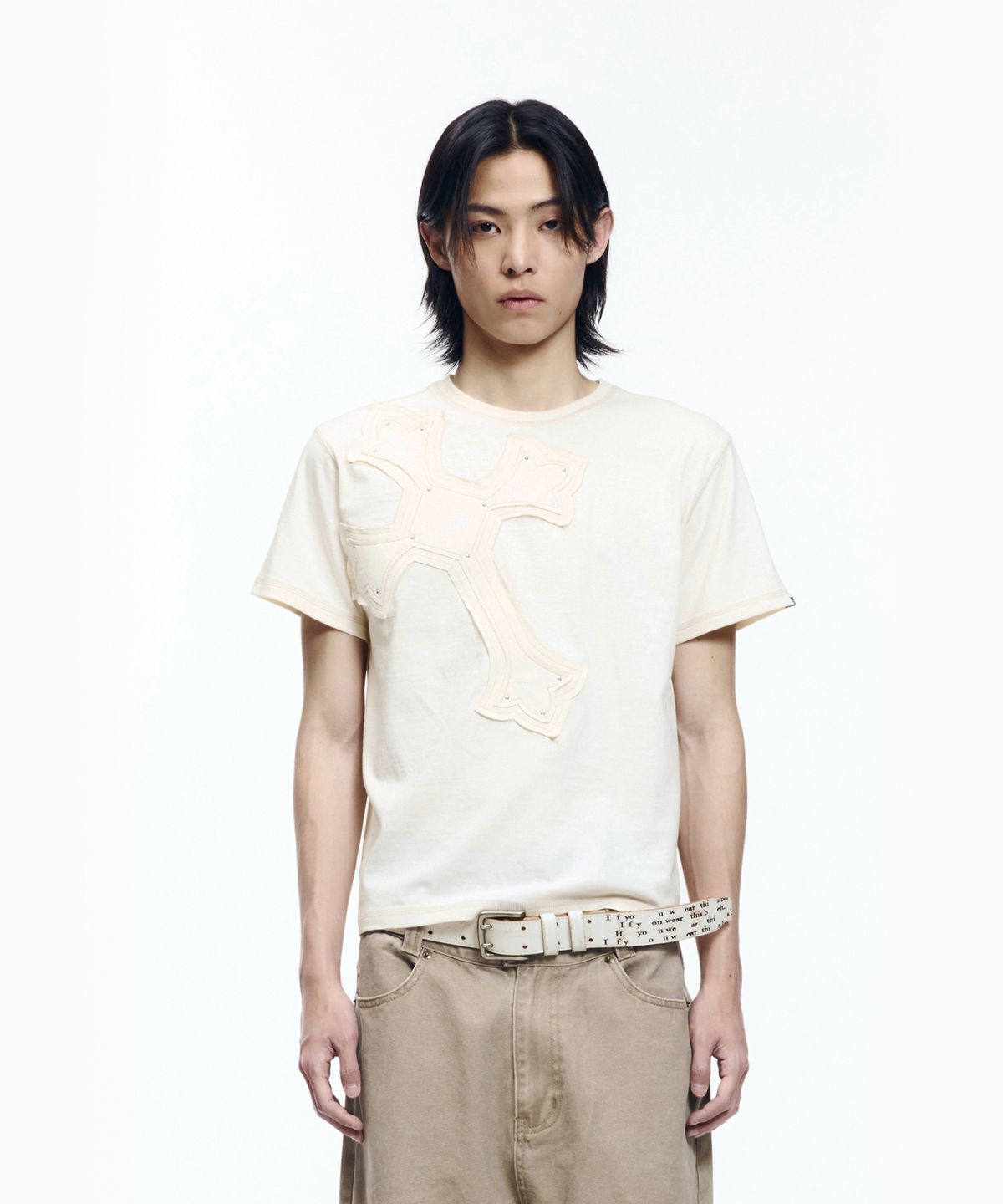 아캄(AAKAM) Big Patch CROS2 Half Top (Butter)