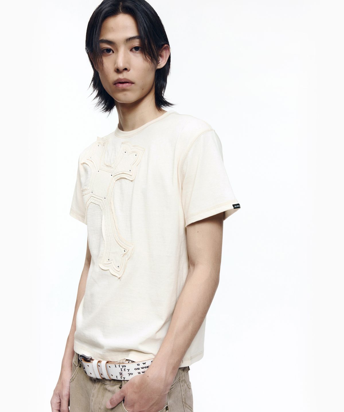 아캄(AAKAM) Big Patch CROS2 Half Top (Butter)