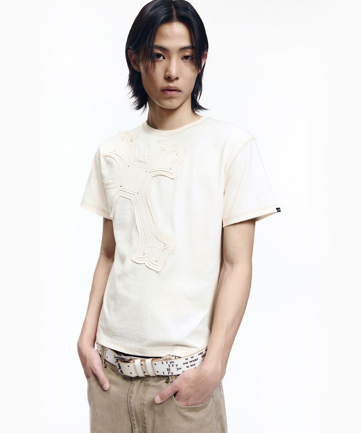 아캄(AAKAM) Big Patch CROS2 Half Top (Butter)