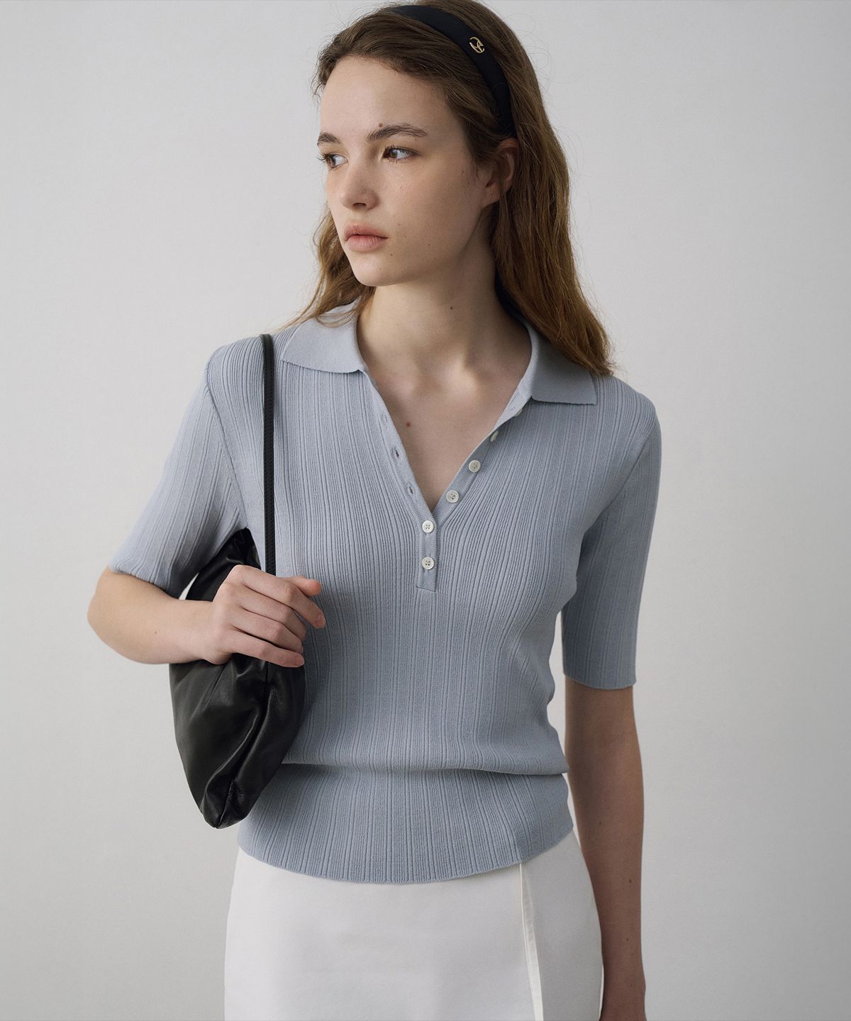 라메레이(LAMEREI) Ribbed Collar Knit[LMBFSUKN306]-3color
