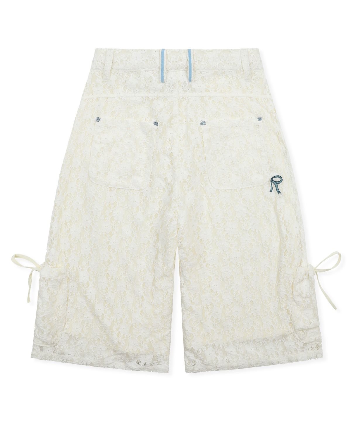 루나키후(RuNaKi'Hu') WXP097 모코카스미 레이스 버뮤다 팬츠 (WHITE)