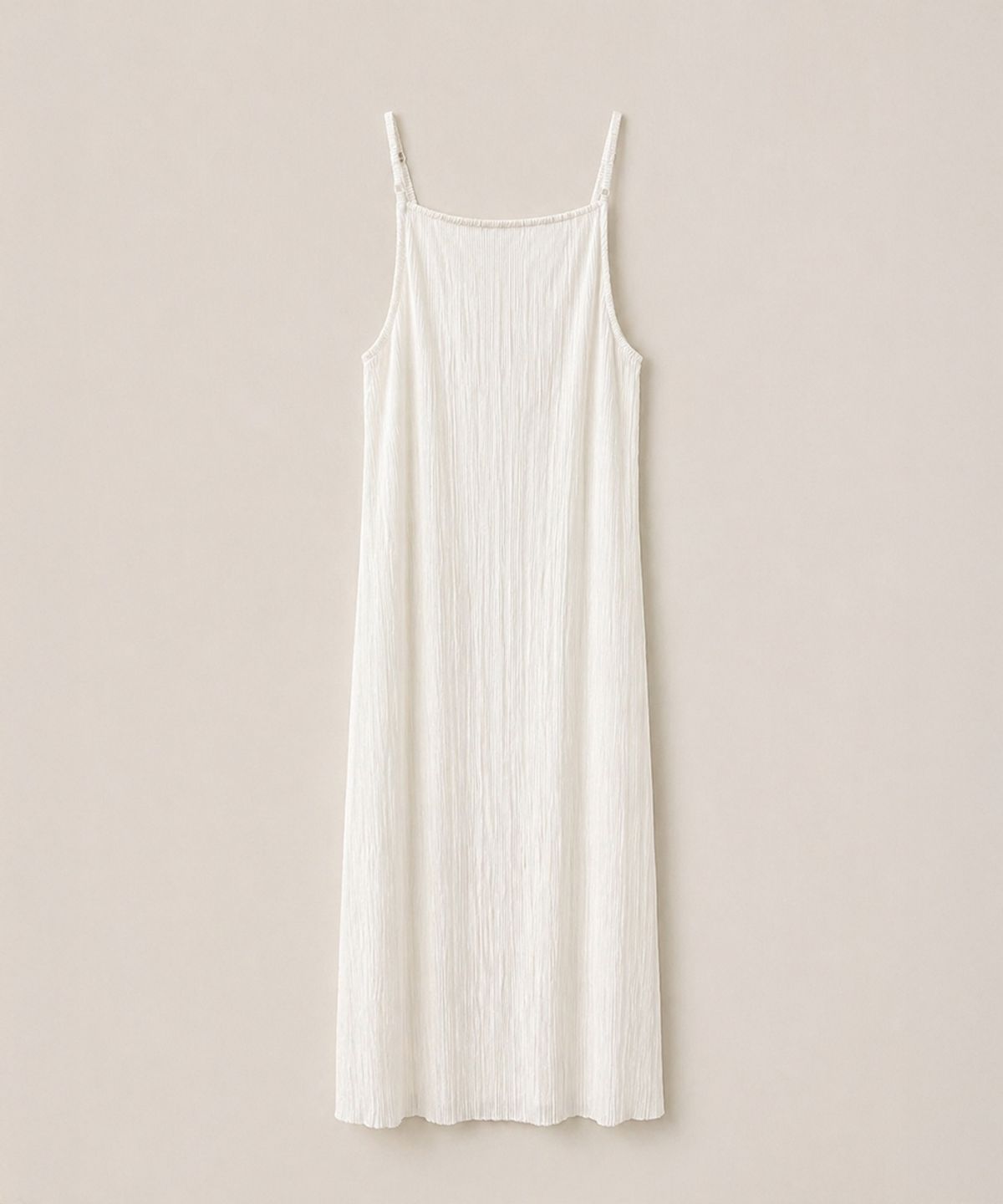 320쇼룸(320SHOWROOM) Pleated Slip Long Dress White