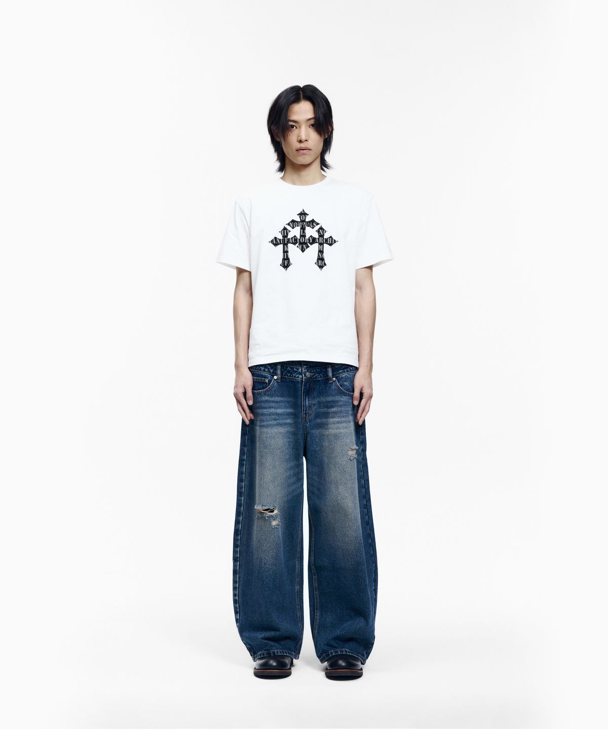 아캄(AAKAM) Double Layer Denim Pants (Blue)