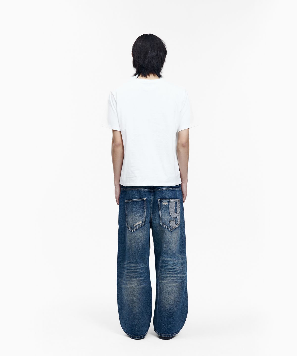 아캄(AAKAM) Double Layer Denim Pants (Blue)