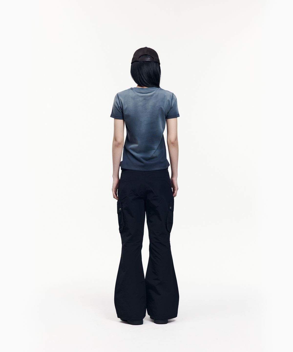 아캄(AAKAM) Flare Ripstop Cargo Pants (Black)
