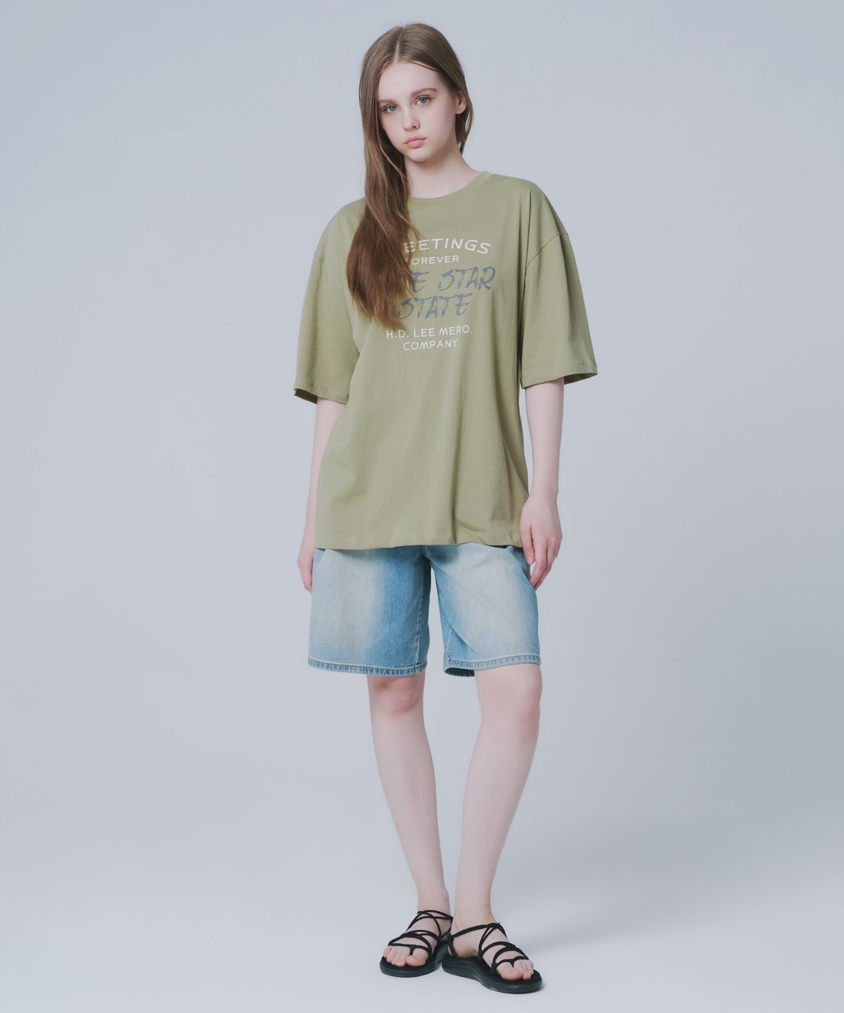 와르 포 우먼(WAARFORWOMAN) WT-89 스테이트 반팔 티셔츠(2colors)