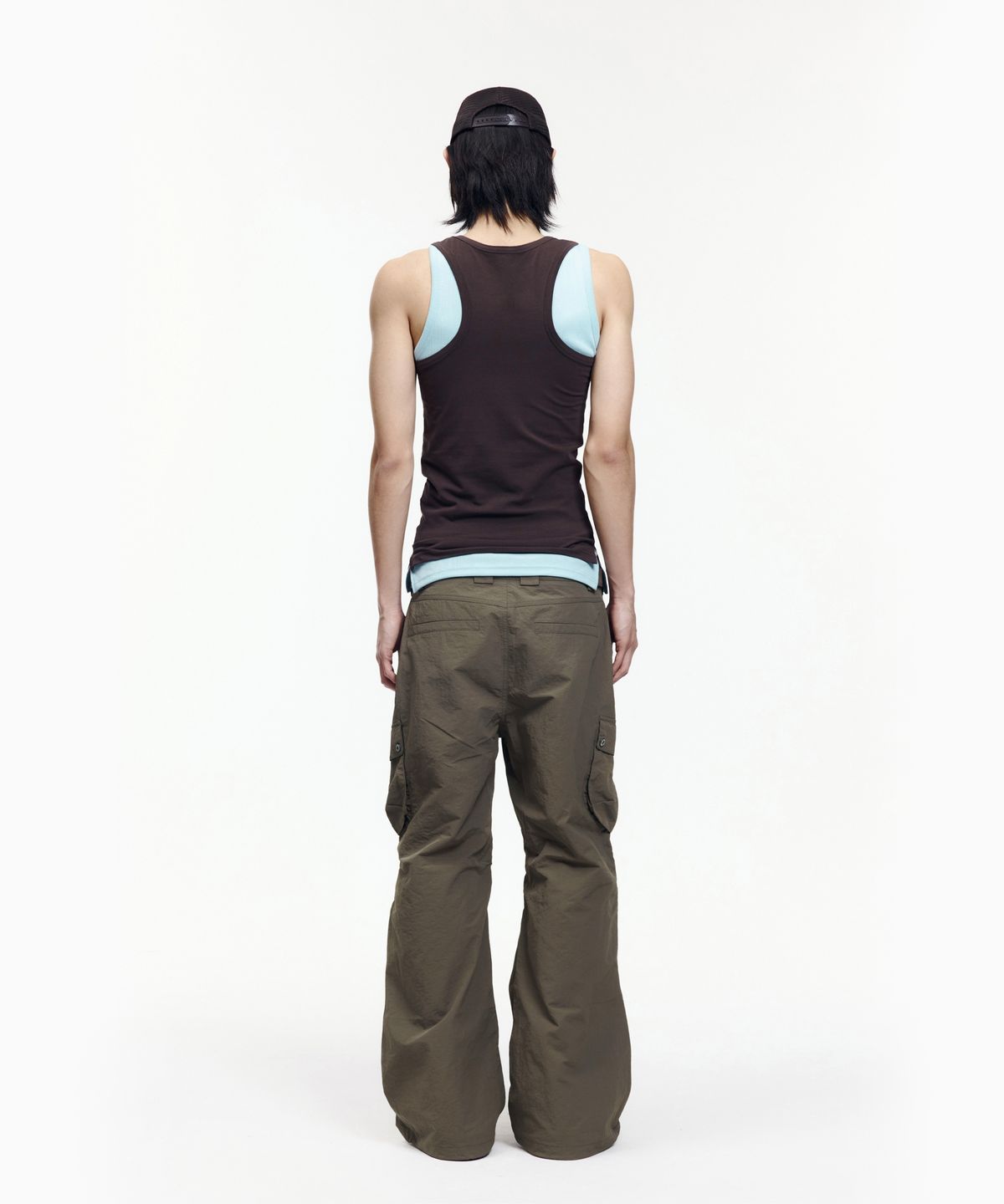 아캄(AAKAM) Flare Ripstop Cargo Pants (Khaki)