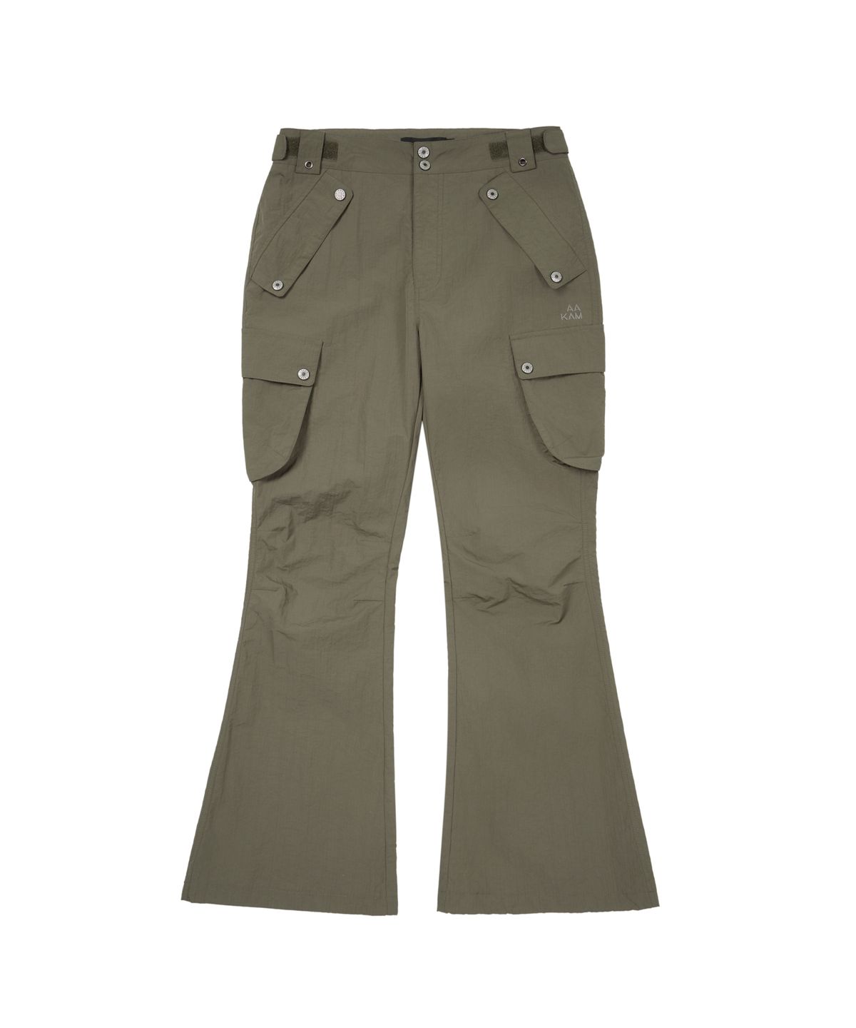 아캄(AAKAM) Flare Ripstop Cargo Pants (Khaki)