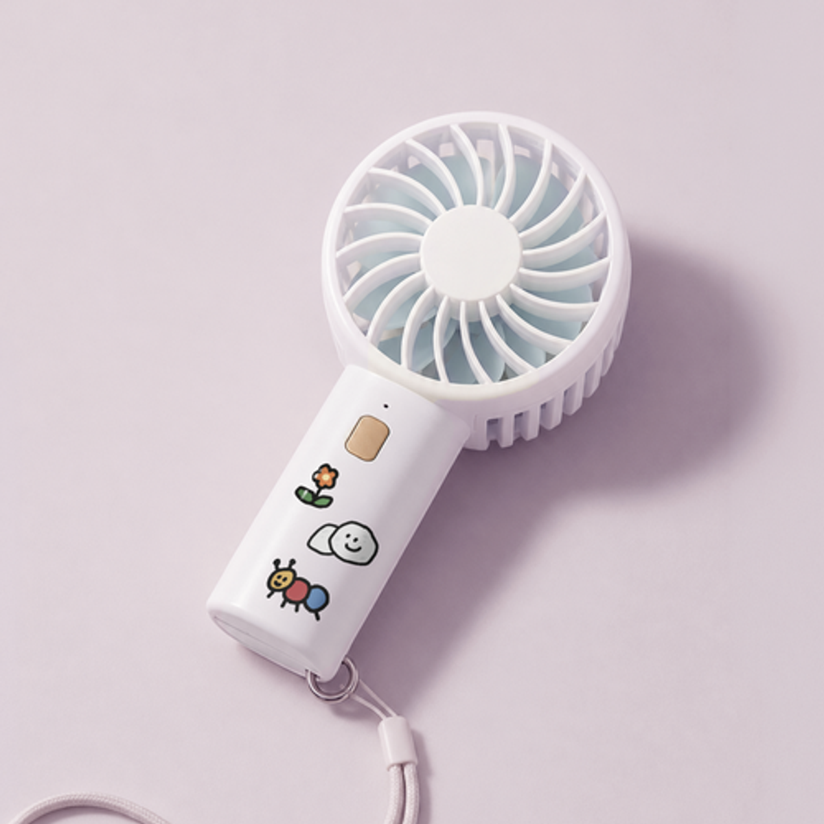 이레케이스앤굿즈(IRECASEGOODS) 귀여운 미니선풍기 휴대용 손선풍기 BLDC모터 충전식 스트랩세트