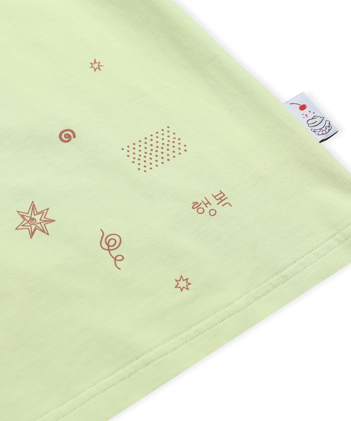 루나키후(RuNaKi'Hu') WXT104 찰나의 행복 조각 티셔츠 (OLIVE GREEN)