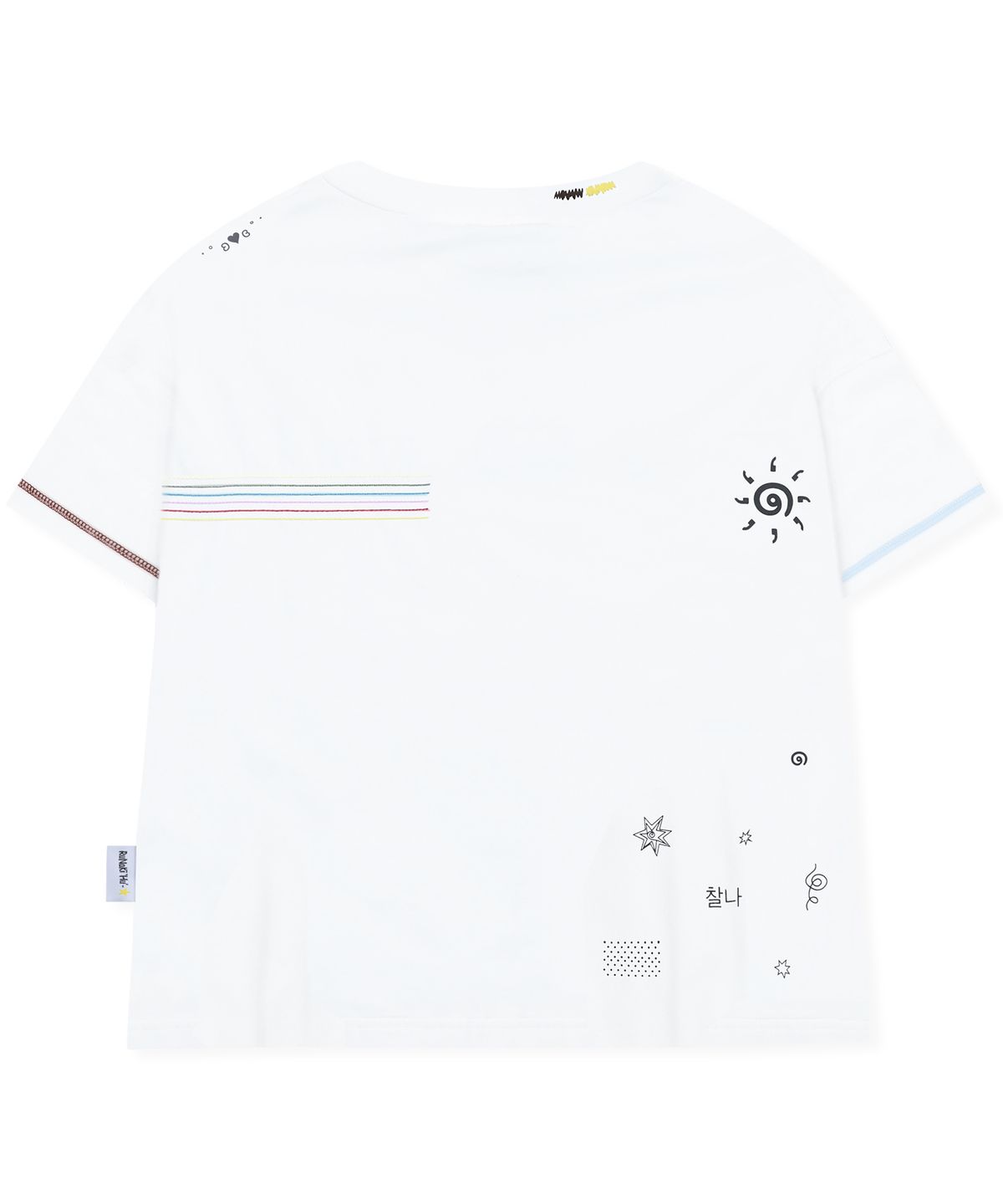 루나키후(RuNaKi'Hu') WXT104 찰나의 행복 조각 티셔츠 (WHITE)