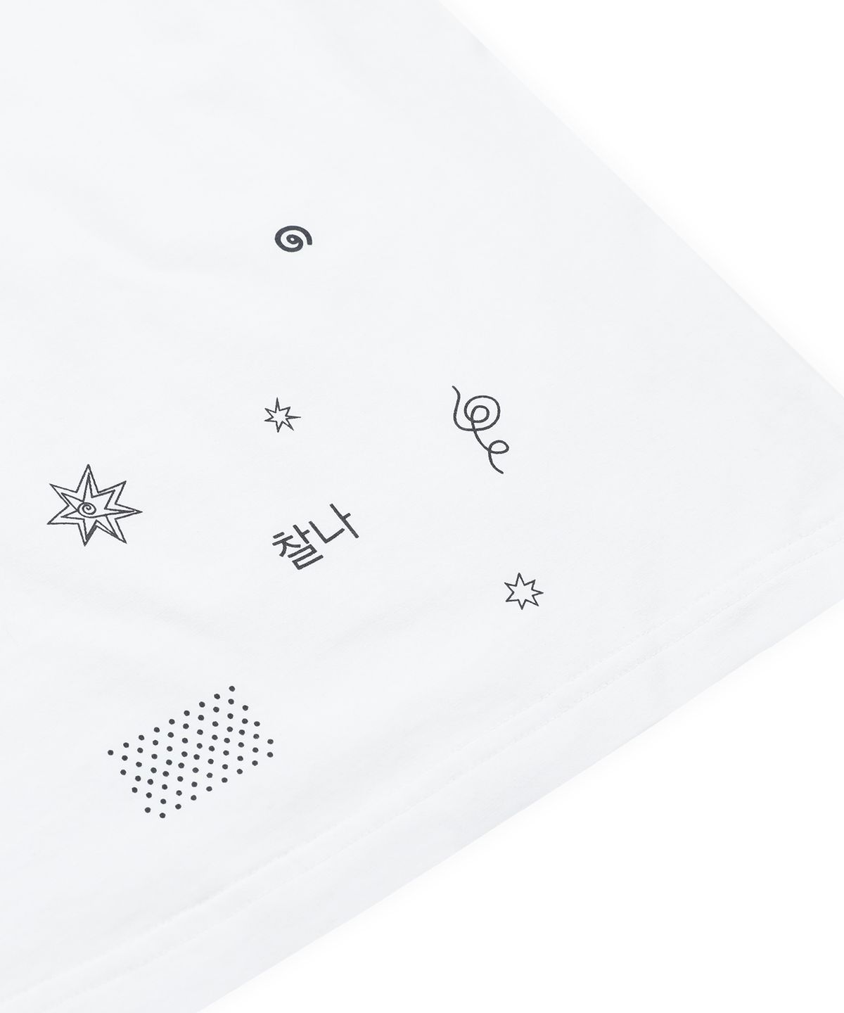 루나키후(RuNaKi'Hu') WXT104 찰나의 행복 조각 티셔츠 (WHITE)