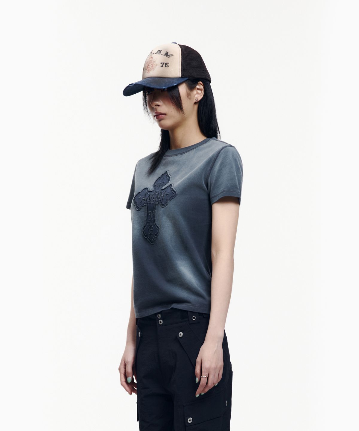 아캄(AAKAM) Dust Fade CROS2 Half Top (Blue)