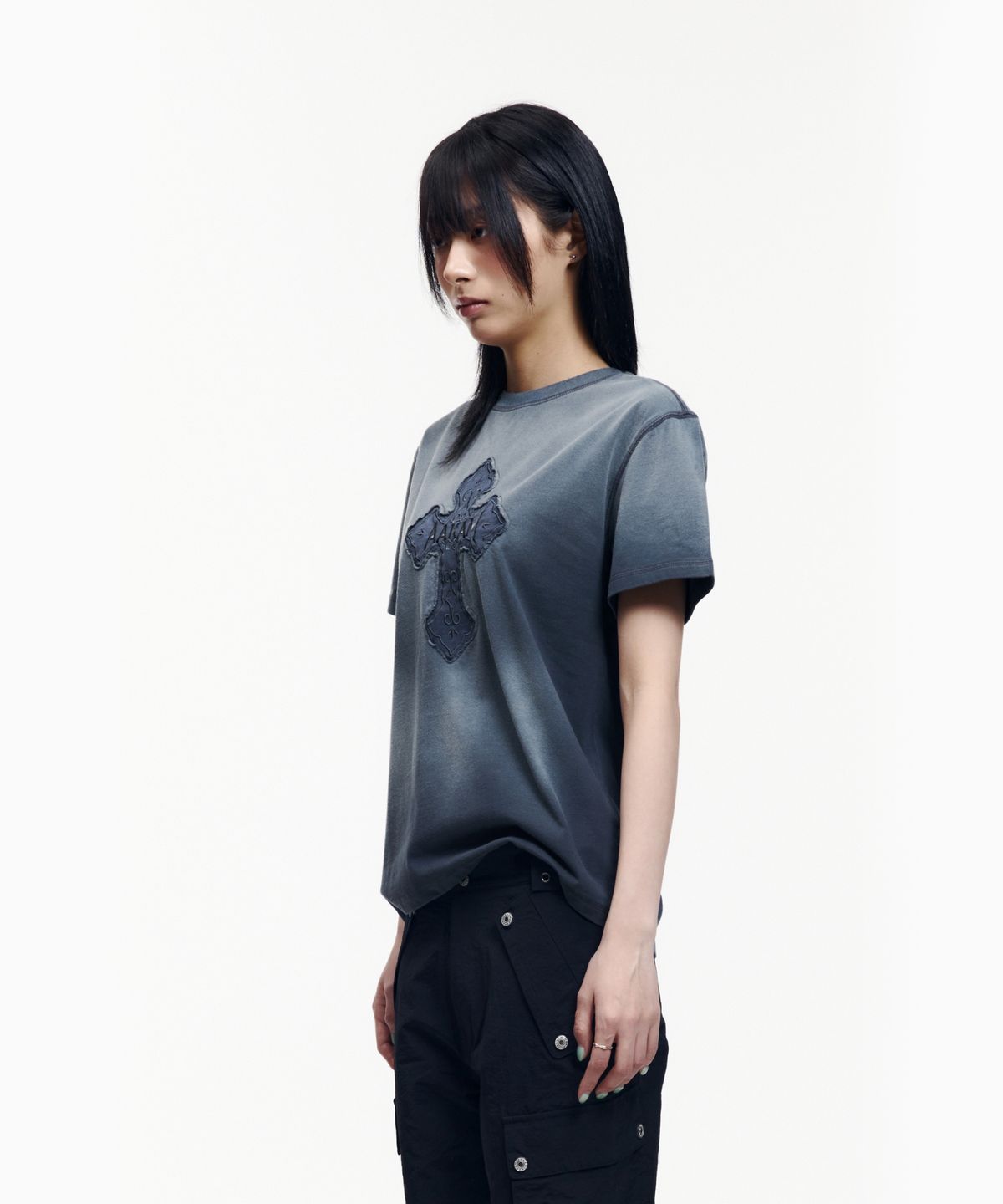 아캄(AAKAM) Dust Fade CROS2 Half Top (Blue)