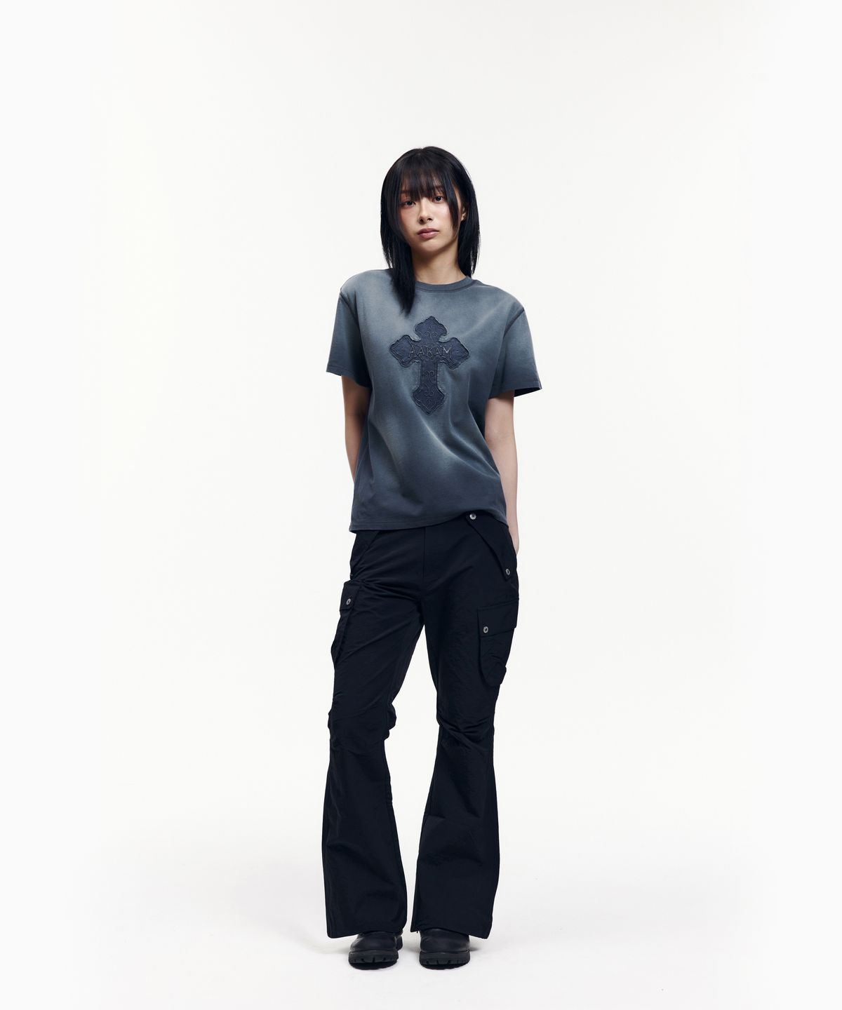 아캄(AAKAM) Dust Fade CROS2 Half Top (Blue)