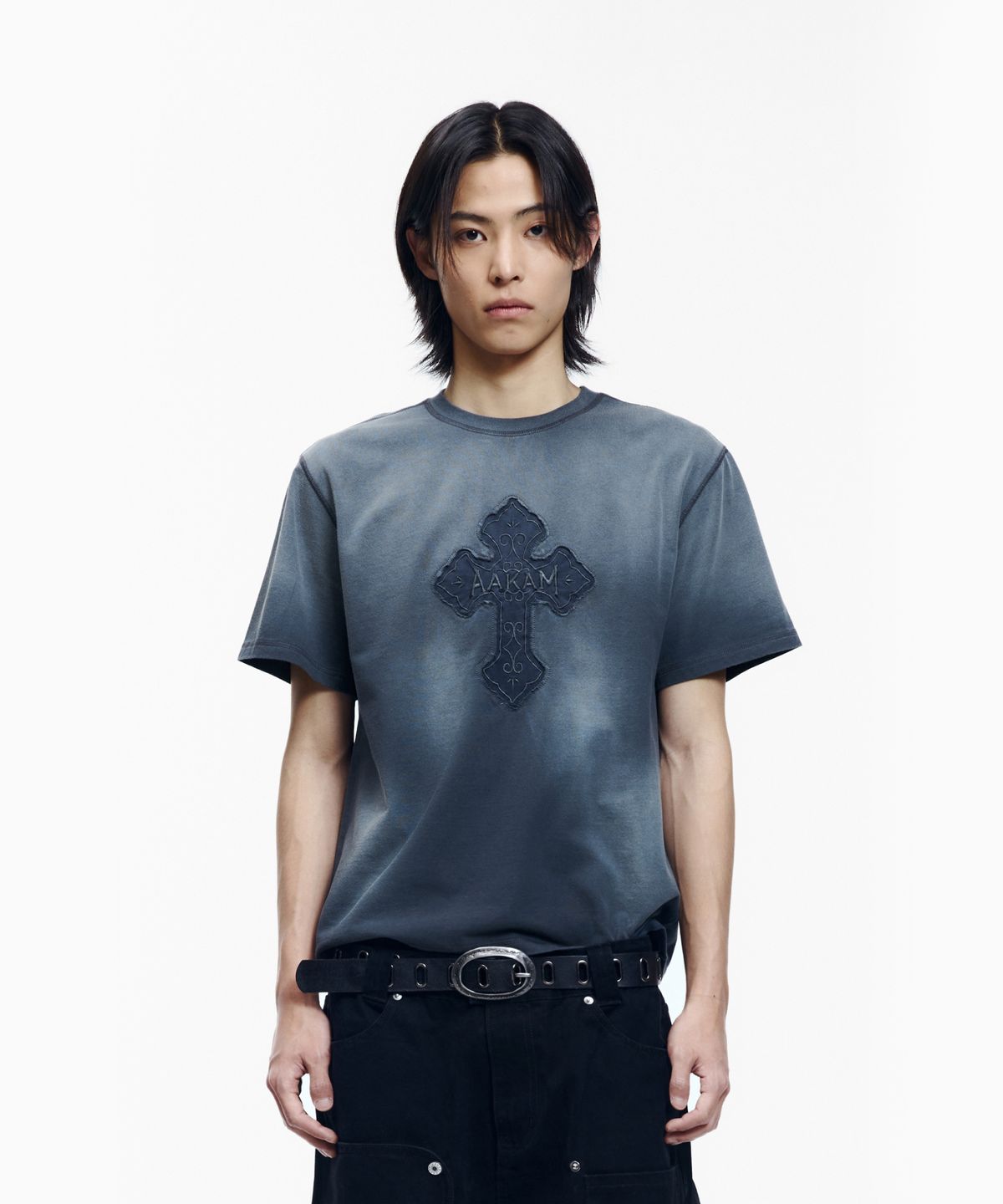아캄(AAKAM) Dust Fade CROS2 Half Top (Blue)