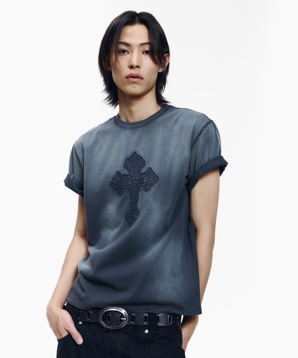 아캄(AAKAM) Dust Fade CROS2 Half Top (Blue)