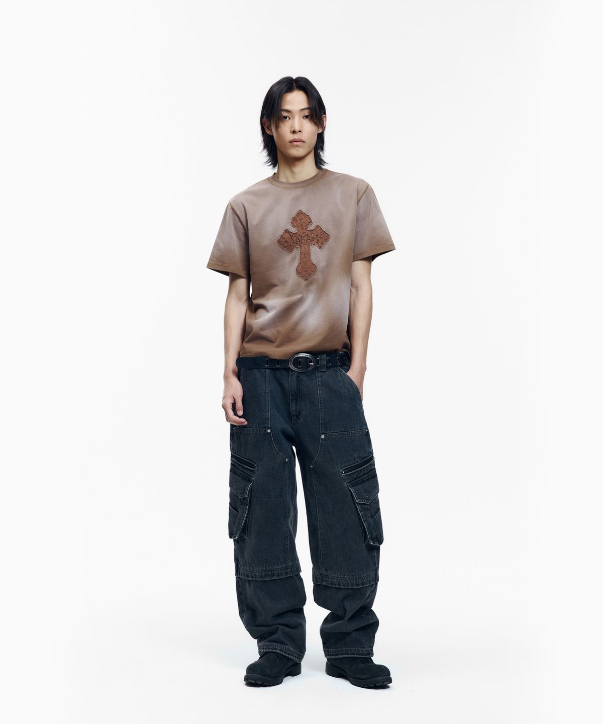 아캄(AAKAM) Dust Fade CROS2 Half Top (Brown)