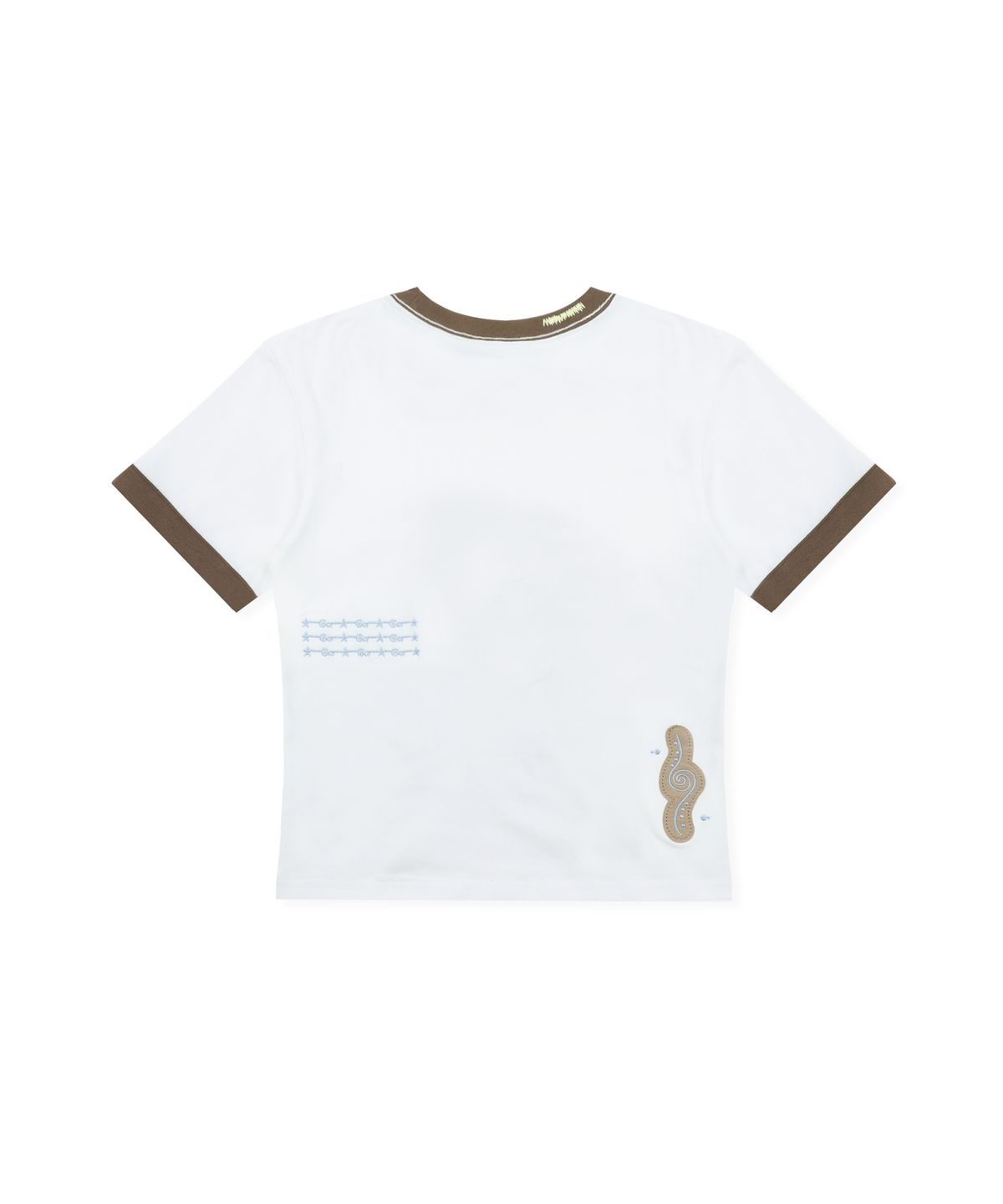 루나키후(RuNaKi'Hu') WXT097 아루바무 링고 아플리케 티셔츠 (WHITE)