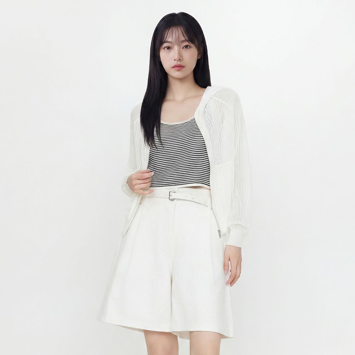 랩(LAP) 네트조직 후드가디건 AS2KG561