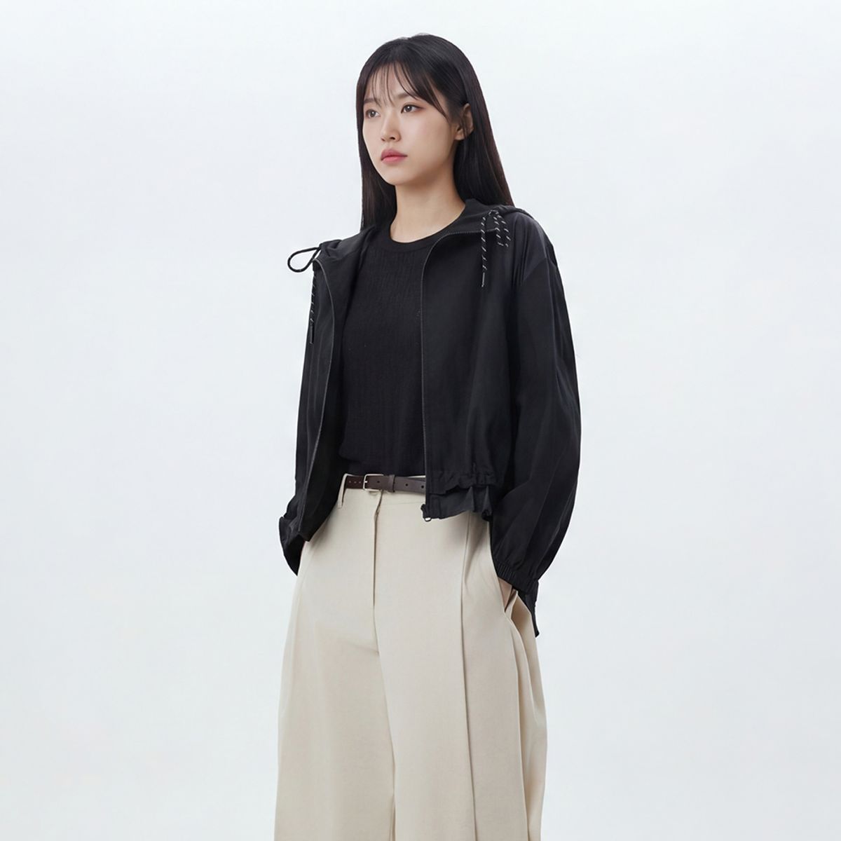 랩(LAP) 드로우스트링 후드 바람막이 점퍼 AS2WZ460