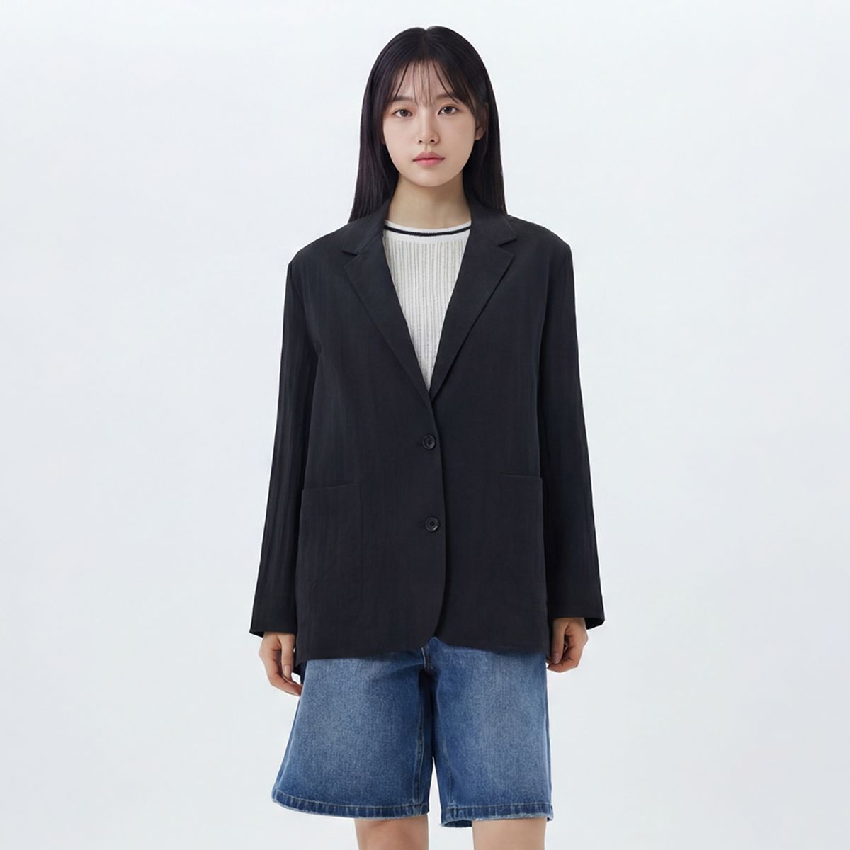 랩(LAP) 투버튼 베이직 자켓 AS2WJ460