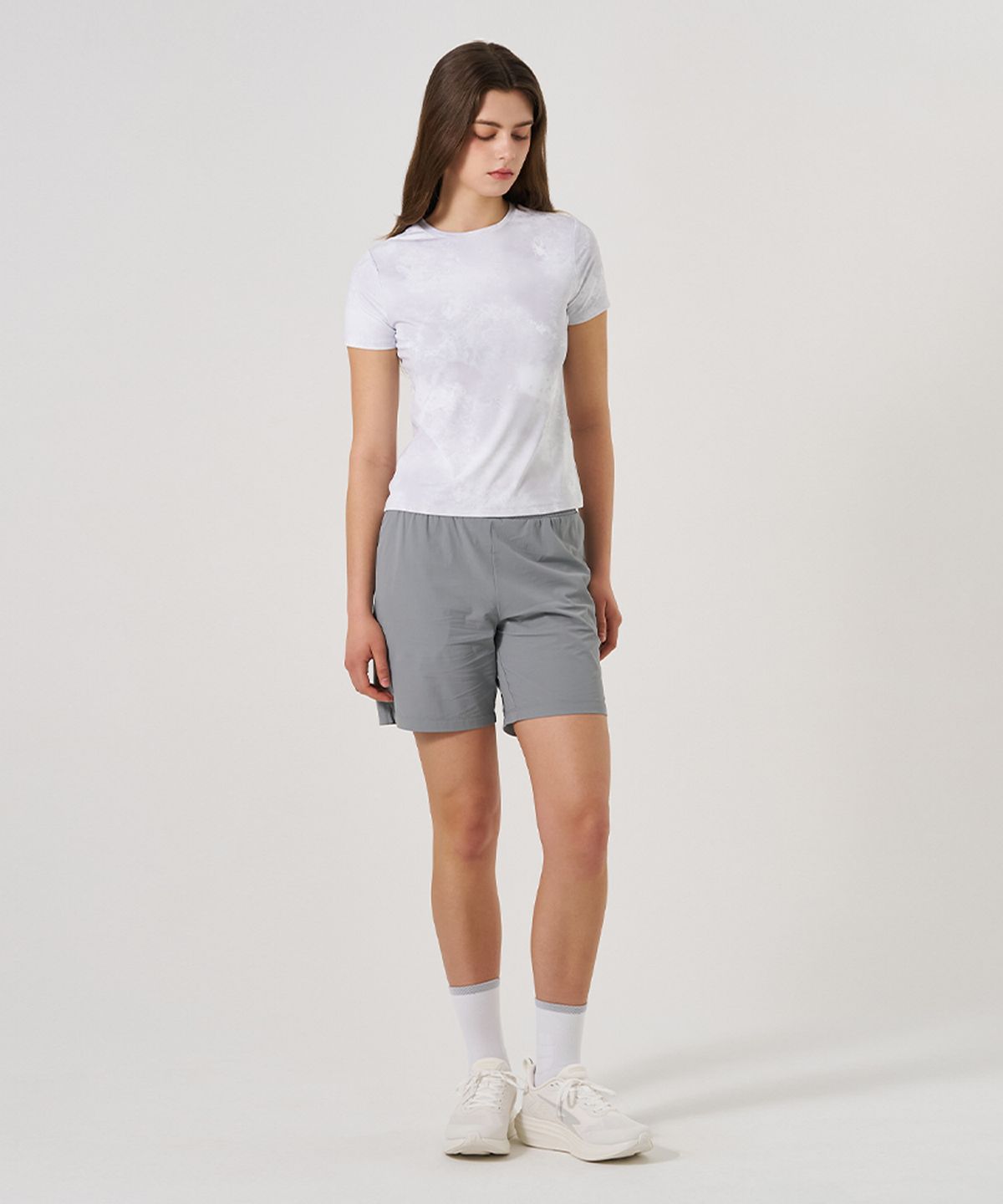 스파이더(SPYDER) 여성 트레이닝 AIR-DOT 4부 쇼츠 SPLMCNTR251WGRY