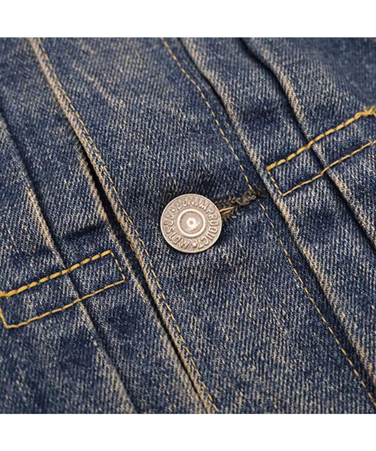 오어슬로우(ORSLOW) TYPE1 PLEATED FRONT DENIM BLOUSE - 2 YEAR WASH