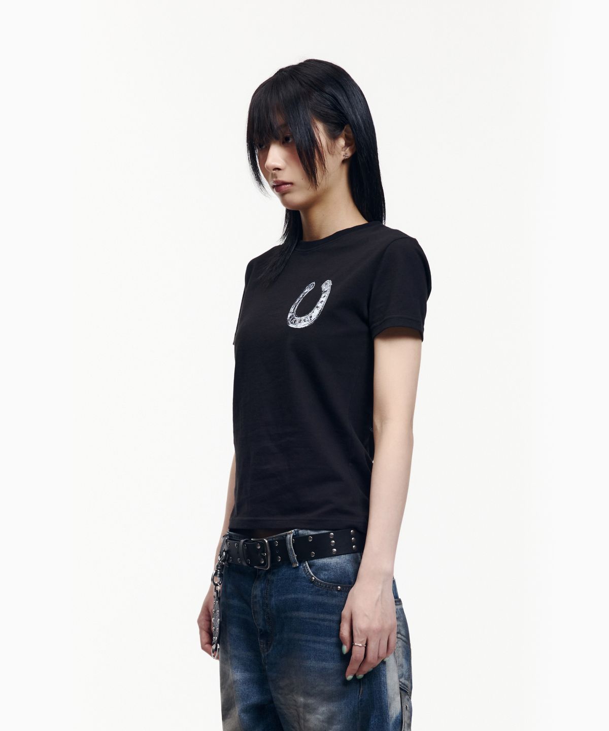 아캄(AAKAM) Rodeo Saloon Half Top (Black)