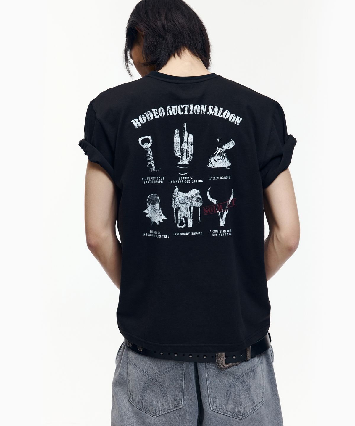 아캄(AAKAM) Rodeo Saloon Half Top (Black)