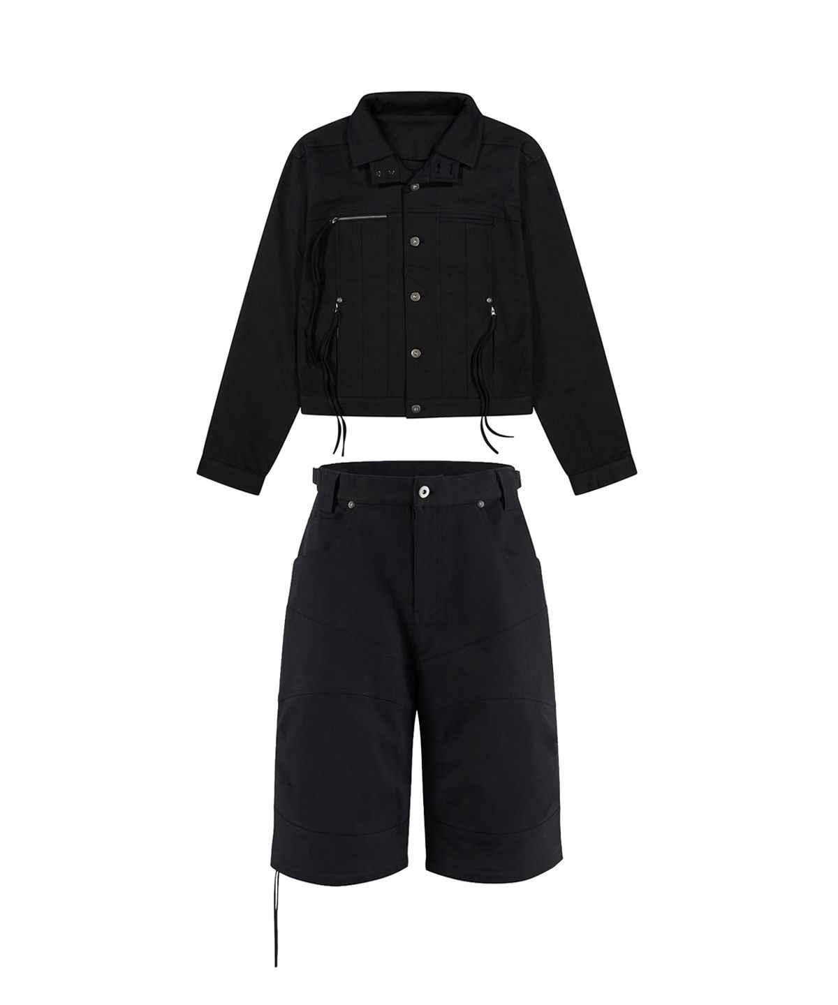 디오스피스(DAUSPICE) (DUC) Western Trucker Jacket & 2Way Zip-Off Biker Pants SET-UP