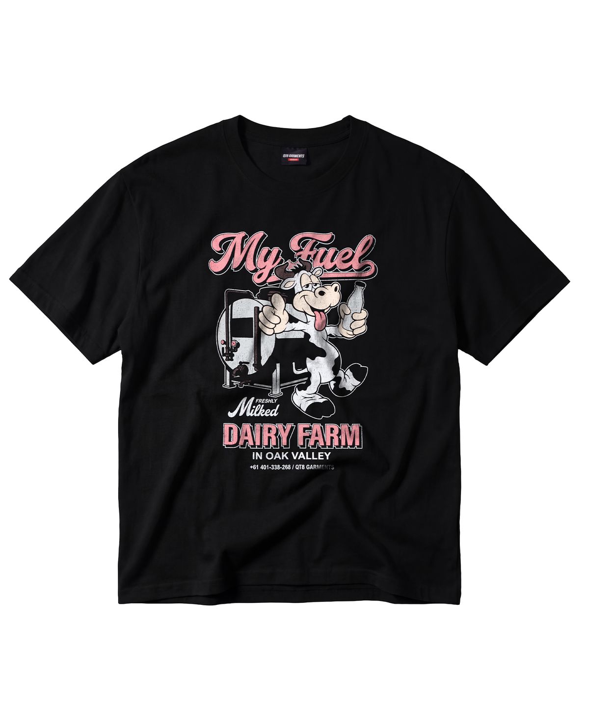 큐티에잇 가먼츠(QT8 GARMENTS) LB Dairy Farm Washed Tee (Black)
