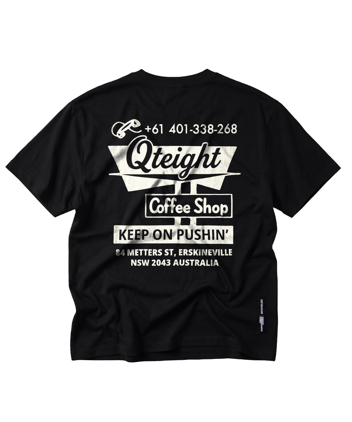 큐티에잇 가먼츠(QT8 GARMENTS) LB Coffee Shop Washed Tee (Black)